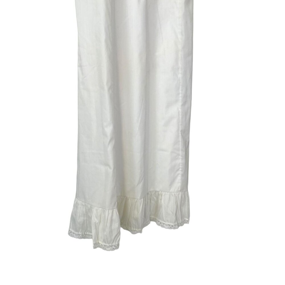 Vintage 60s White Knee Length Slip Small - Picture 3 of 12